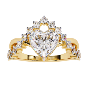 Midnight Mirage heart Shape Cocktail Ring