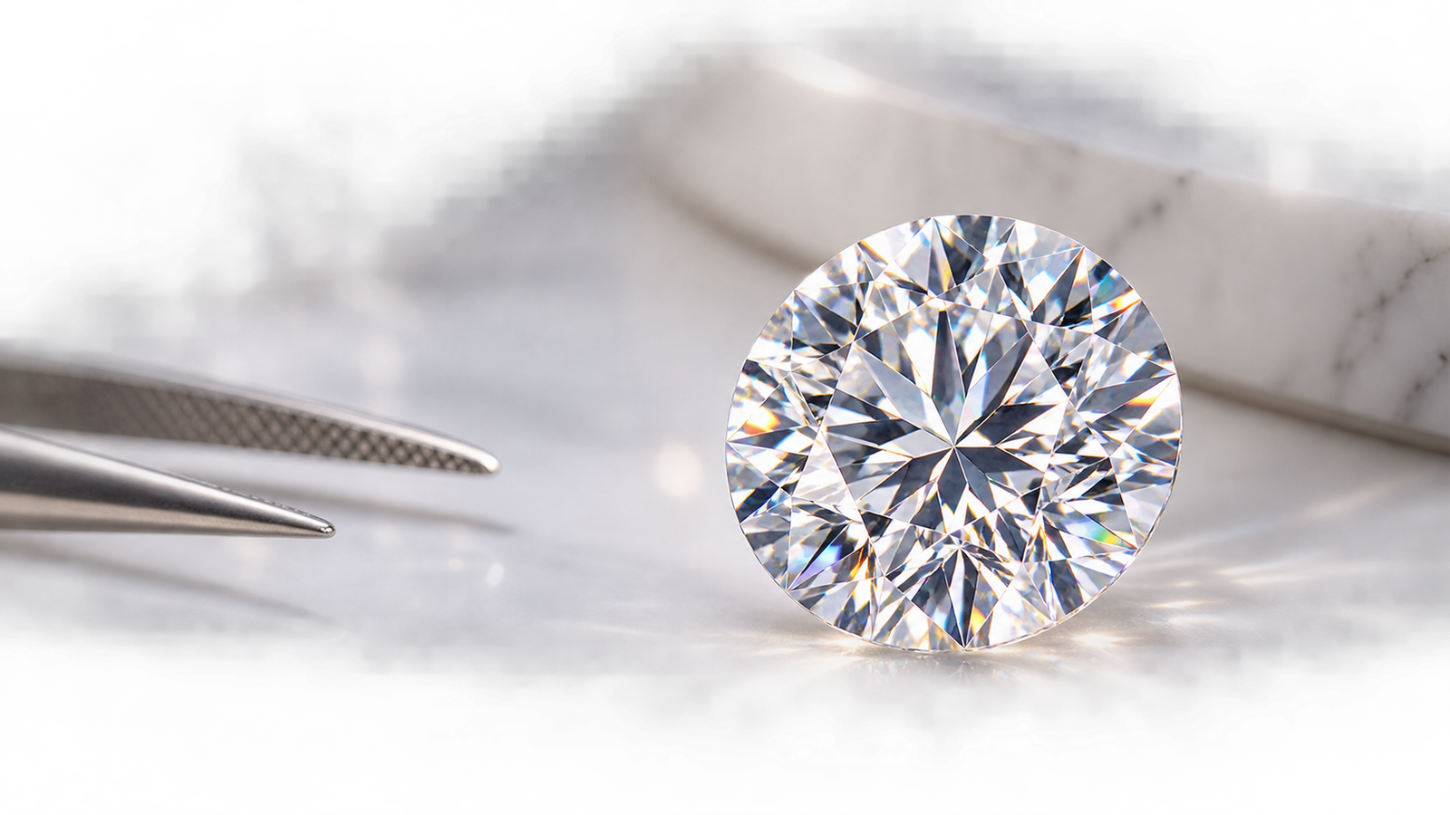 Hallmarked 925 silver lab grown diamond jewellery close up
