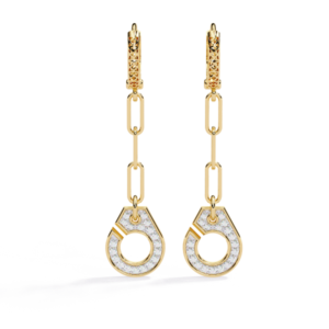 Emerald Rush Dangling Hoops