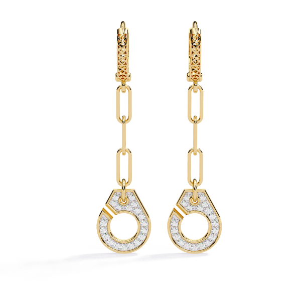 Emerald Rush Dangling Hoops